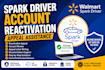 appeal and reactivate suspended walmart spark driver accounts, instacart account
