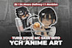 turn your minecraft skin into ych anime art