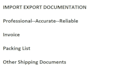 prepare import, export documentation