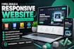 develop a responsive  website using react HTML CSS and javascript