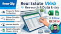 do real estate web research and excel data entry