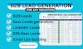 do saas b2b lead generation, linkedin prospecting and startup leads