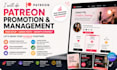 do patreon promotion management patreon page setup canva posts patreon growth