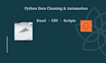 data cleaning, excel, csv, python script, automation