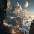 create dark fantasy art illustration for albums cover