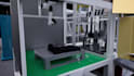 create 3d factory automation, robotics, 3d manufacturing line animation