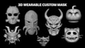 do  custom 3d printable halloween cosplay props, masks, helmets and stl files