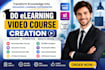 create elearning video course, onboarding training video, online course content
