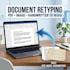 retype PDF documents and images into word or google docs