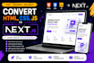 convert your HTML,CSS,javascript website to nextjs