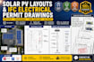 prepare solar pv layouts and ifc electrical permit drawings