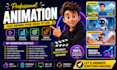 create professional 2d 3d animation, character animation, logo animation