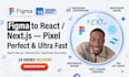 convert figma to react nextjs and tailwind css landing page