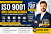 create iso 9001 qms documentation, quality manual procedures and audit ready