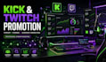 promote your kick and twitch stream with professional stream