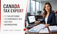 prepare canada taxes t1 ,t2  and bookkeeping