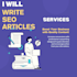 write SEO blog articles and website content
