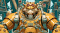 draw amazing character mecha robot illustration