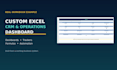 build a customized excel CRM and operations dashboard