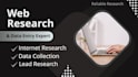 do web research, internet research, and data collection in excel