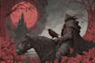 draw dark art illustration with engraving style