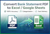 convert bank statement PDF to excel and categorize