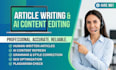 do article writing and ai content editing