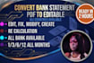 design a professional editable bank statement bank statement
