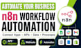build n8n workflow automation and API integrations