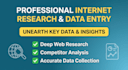 do internet research, web research, and data entry expert