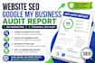 website seo goggle my business audit report marketing technical audit