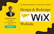 create wix website, redesign wix website, wix website design, wix changes, fix