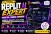 build replit ai app, replit website, fix bugs and debug