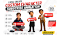 animate a custom character subscribe button for your channel