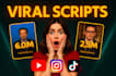 write scripts for instagram reels, youtube shorts and tiktok