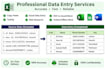 professional  fast data entry, copy past and data formatting pdf in  24hours