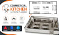 create commercial kitchen layout, restaurant space planning equipment drawings