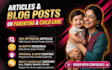 write high quality parenting and children blog posts
