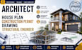 be your architect for house plan construction permit drawing structural engineer