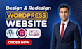 design and redesign elementor wordpress website