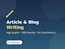 write SEO friendly articles and blog posts