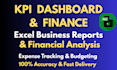 create professional kpi dashboard and excel business financial analysis