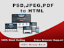 convert psd, xd to html responsive using bootstrap 4