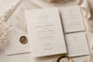 design luxury wedding invitations with elegant custom calligraphy