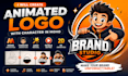 create animated logo with character in moho