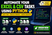 automate your excel and CSV tasks using python