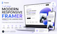 design modern responsive framer website or landing page