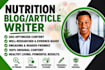 write SEO nutrition blog posts and health articles