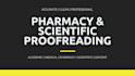 write, edit and proofread pharmacy and medical content