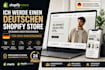 design or redesign a german shopify store  for high conversions